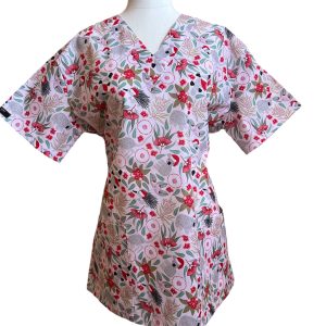 Aussie Animals in Pink Scrubtop