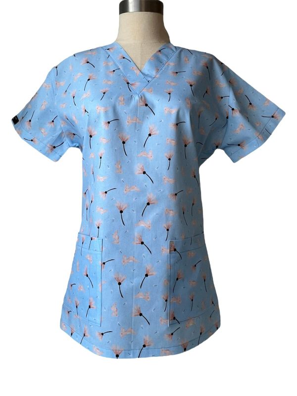 Pink Bunnies - Light Blue