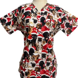 Christmas Dogs Scrubtop