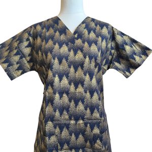 Trees - Navy Blue Gold
