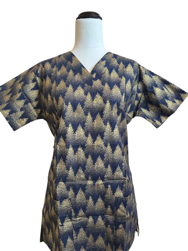 Trees - Navy Blue Gold