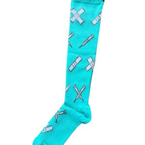 Aqua Bandaids Socks