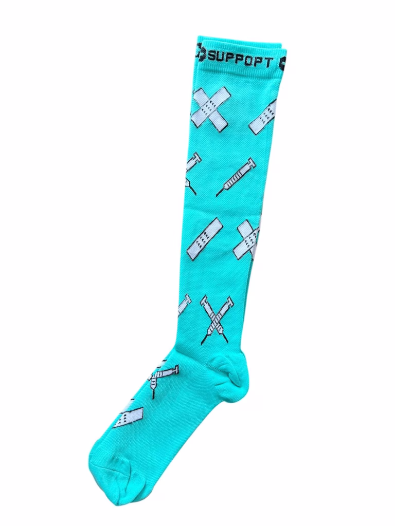 Aqua Bandaids Socks