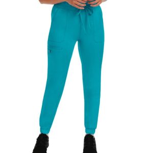 Healing Hands Cuffed Scrub Pants - Teal, Small