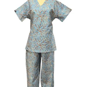 Indigenous Blue Scrub Set
