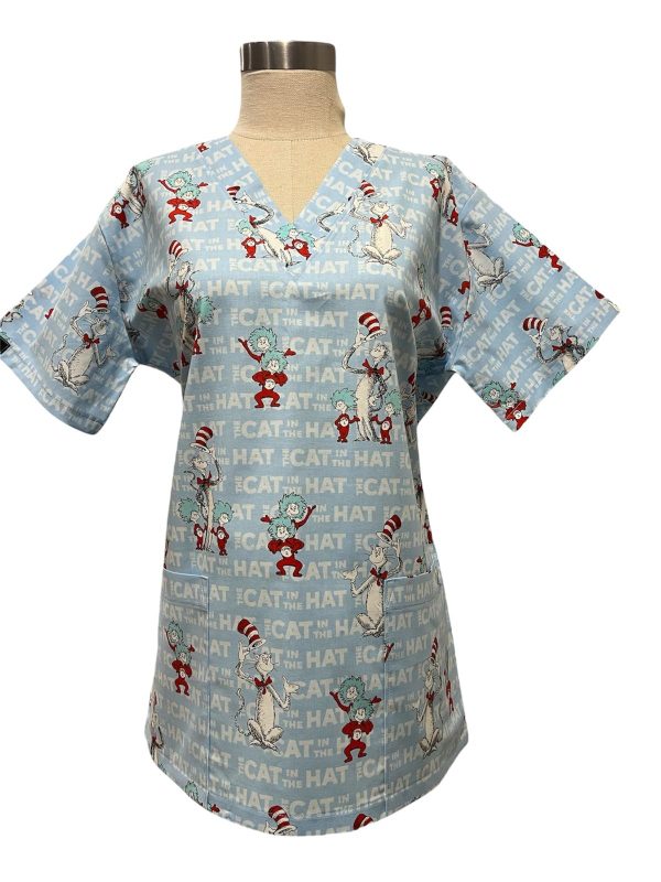 Cat In The Hat ScrubTop