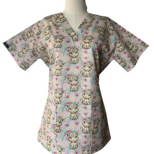 Highland Coo ScrubTop