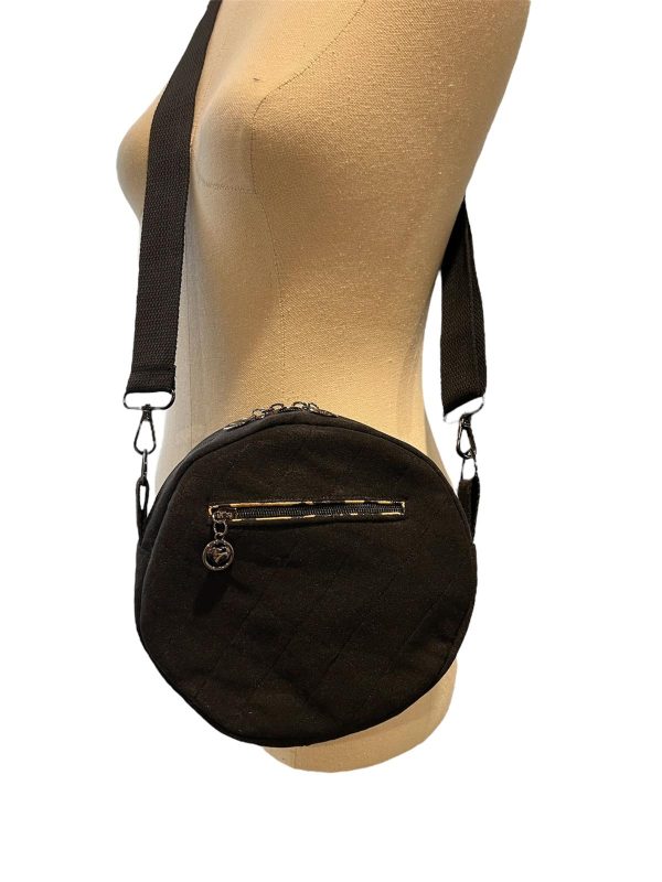 Black Leopard Print Quilted Bag