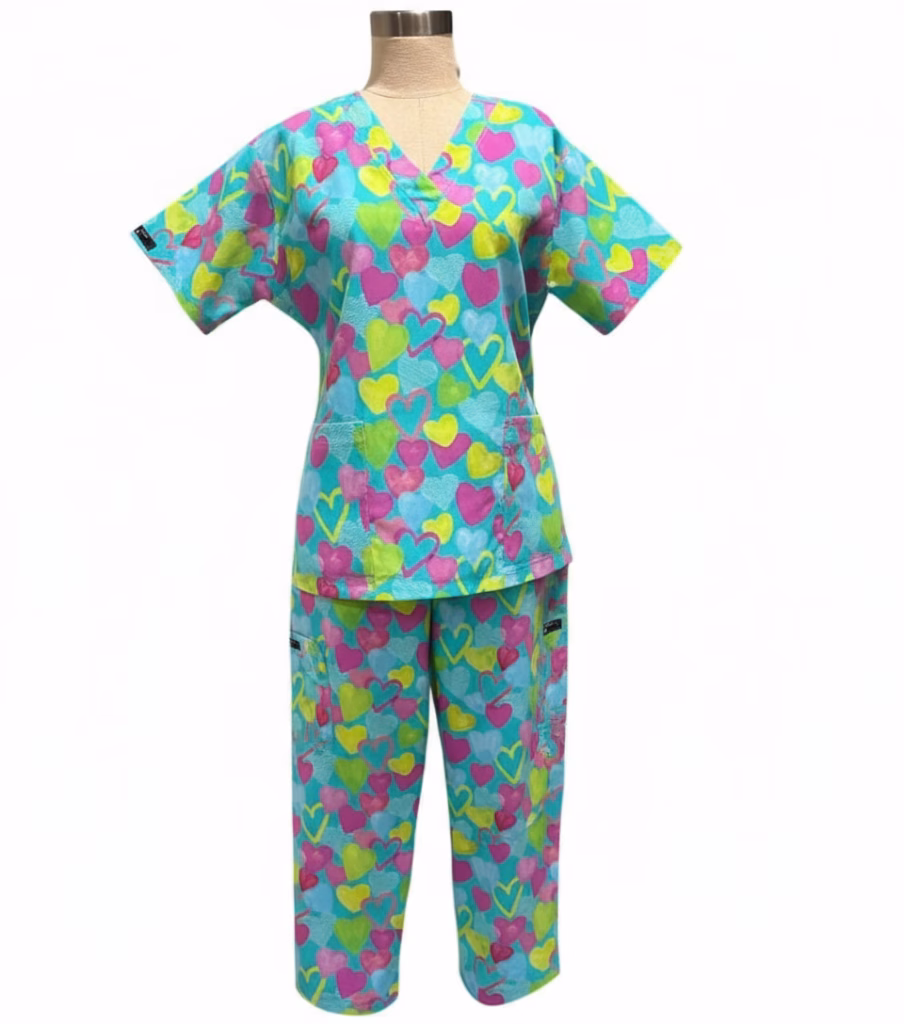 Hearts-A-Flutter Scrub Set
