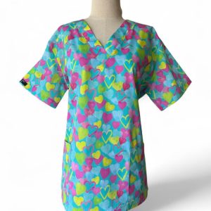 Hearts-A-Flutter ScrubTop