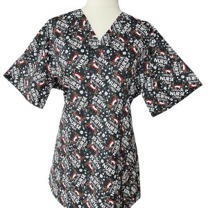 Christmas Nurse Crew ScrubTop