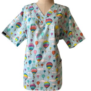 Seuss Balloons Scrubtop