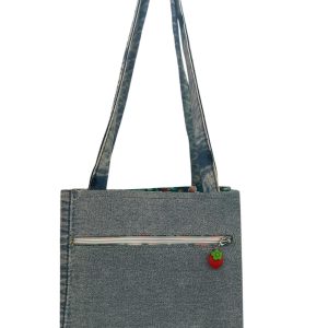 Strawberry Love Denim Bag