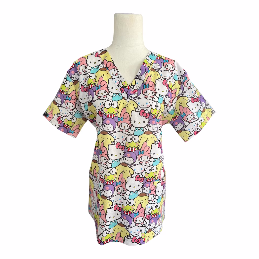 Hello Kitty Characters Scrubtop
