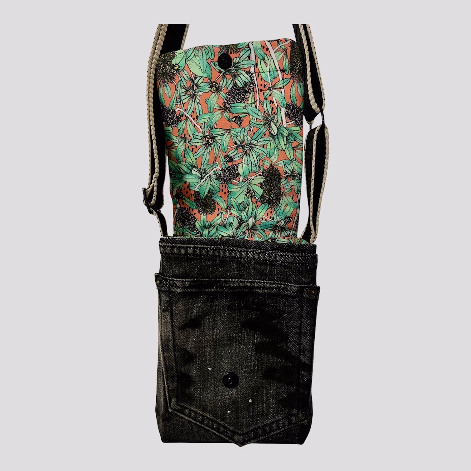 Black Orange Bush Flap Bag - Image 2