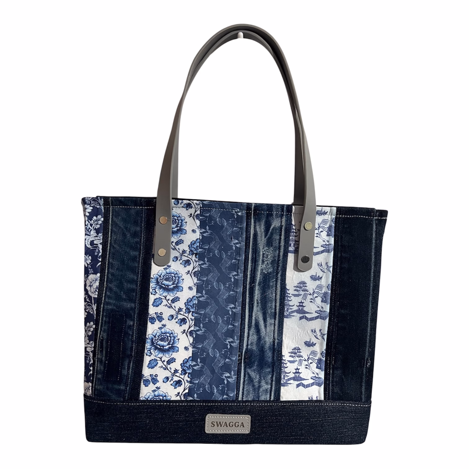 Vertical Blue Handbag
