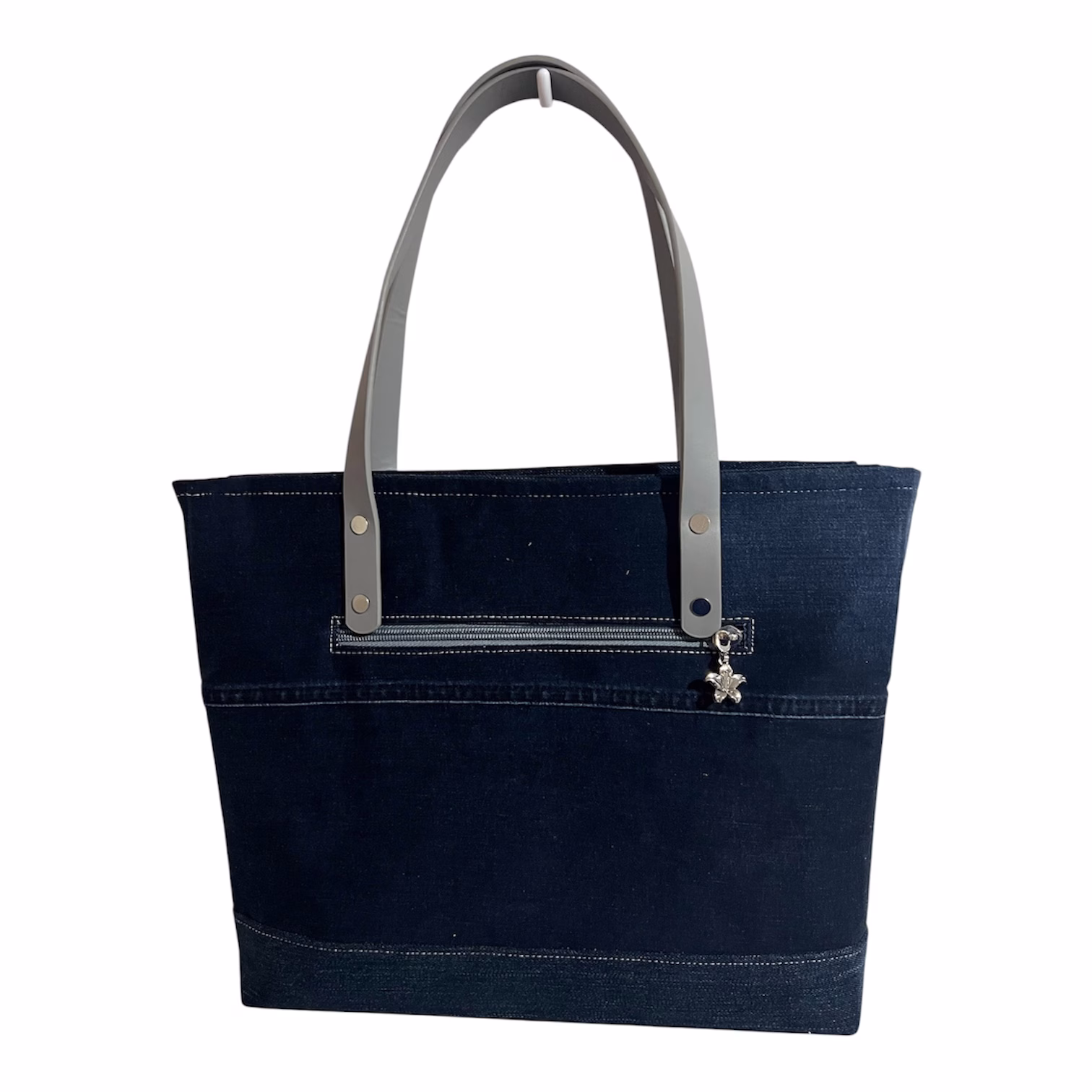 Vertical Blue Handbag Rear